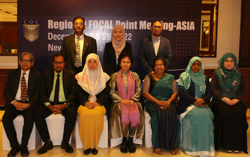 Group photo of COL focal points who attended the Regional Focal Points Meeting for Asia in New Delhi December 2022