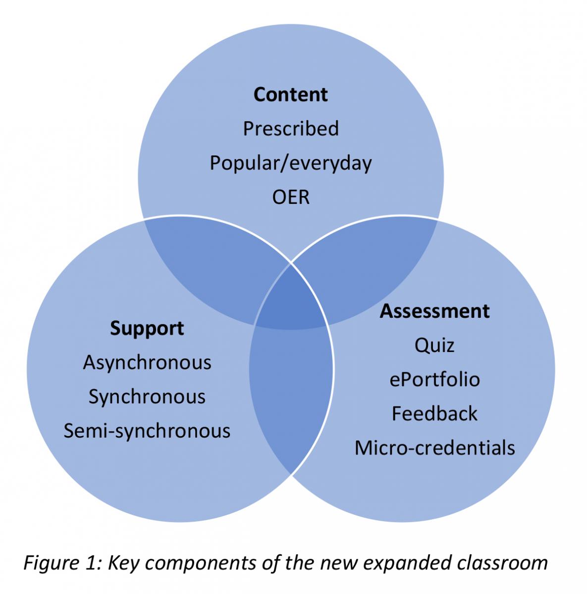 Figure 1: The 3 key components of the new expanded classroom