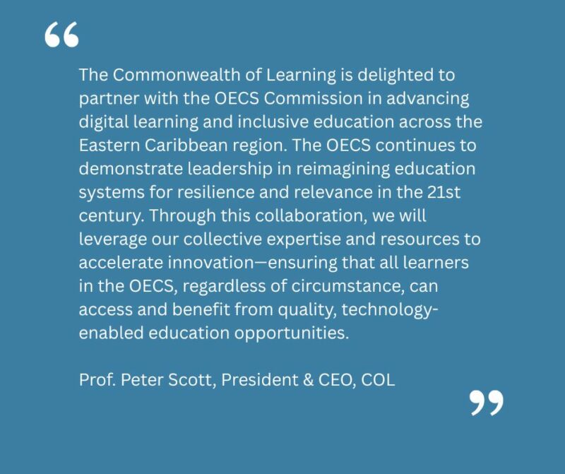 Image for the Tweet beginning: The Commonwealth of Learning (COL)