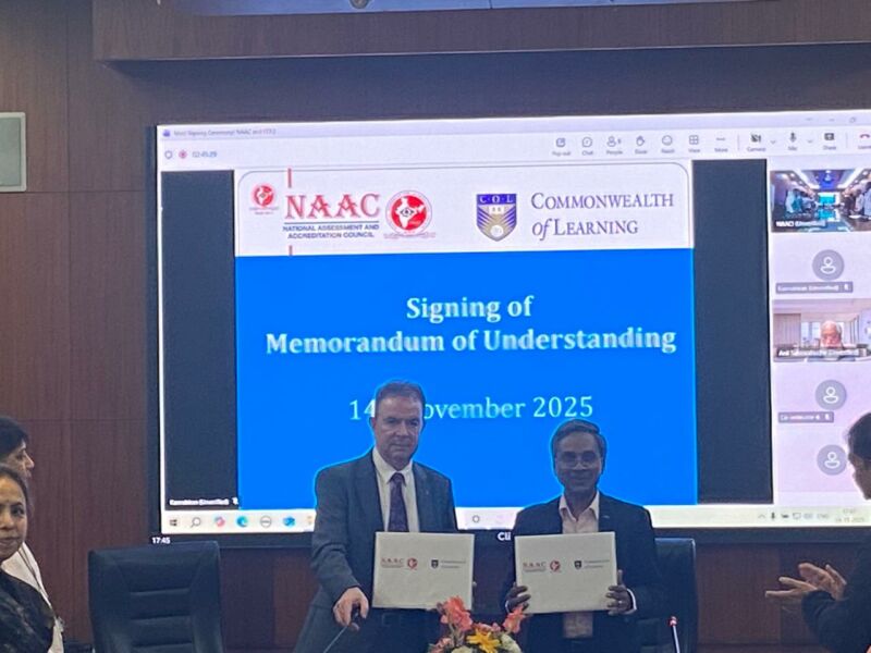 Image for the Tweet beginning: COL and NAAC Memorandum of